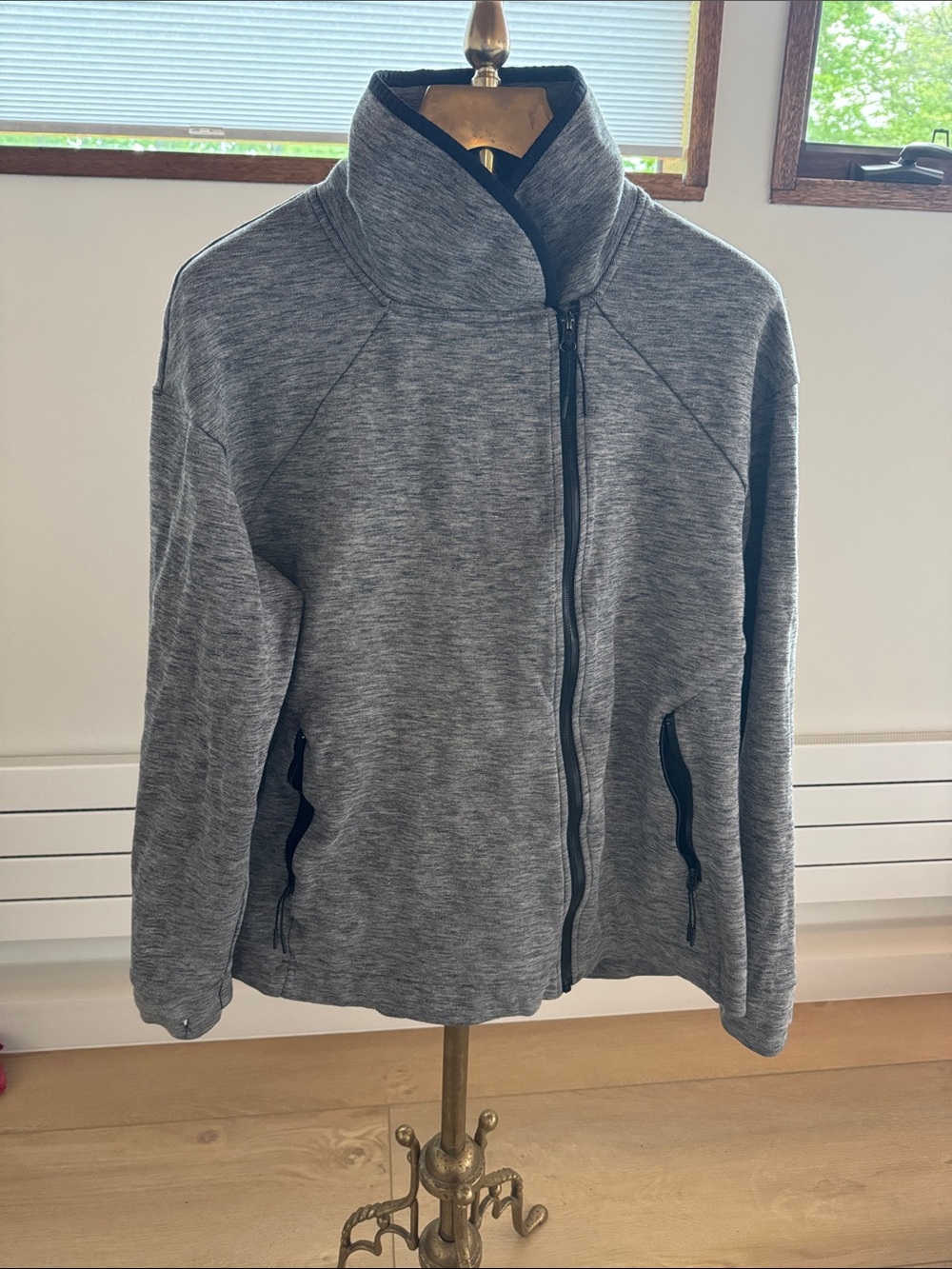 Women's Grey Heather Zip-Up Jacket